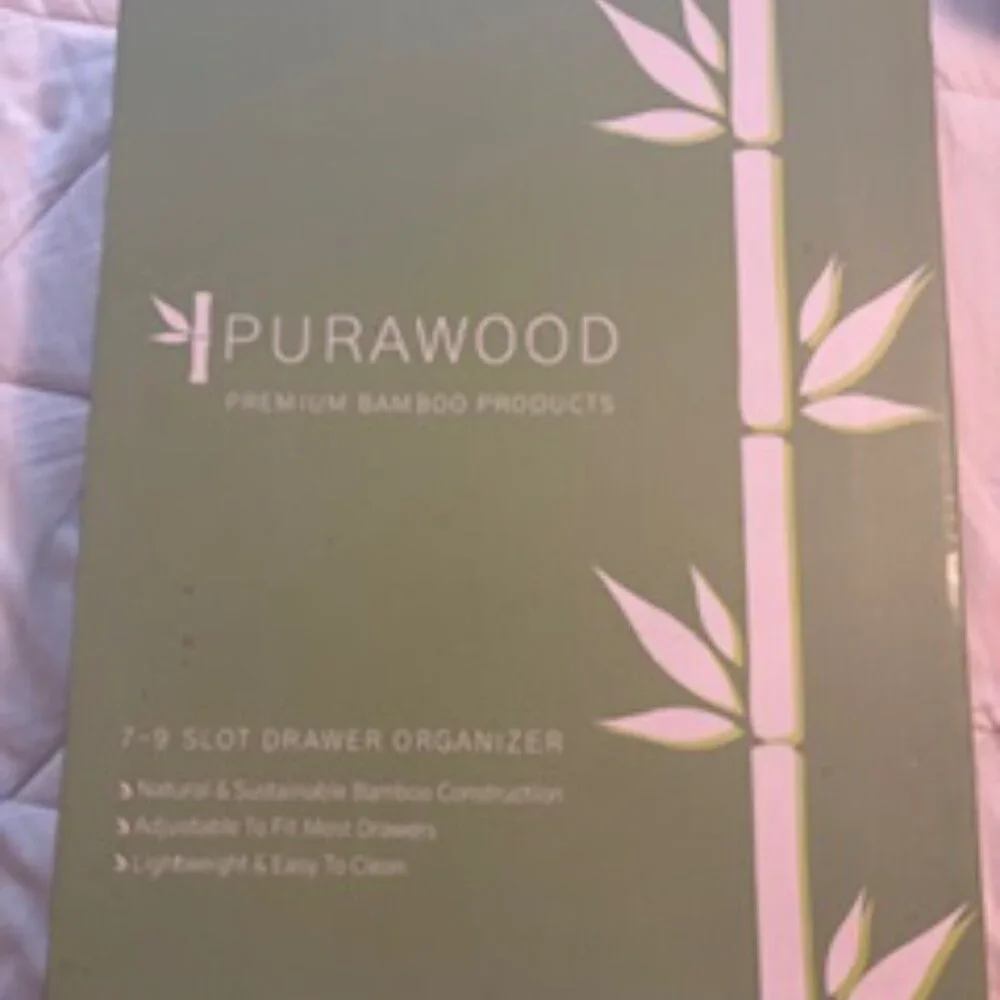 Purawood Bamboo Drawer Organizer